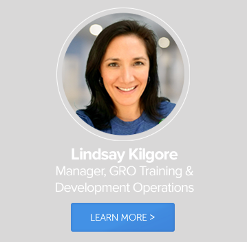 Lindsay Kilgore, Manager, GRO Training & Development Operations